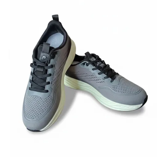 STYLE Gray Athletic Sneakers – Neon Yellow Sole